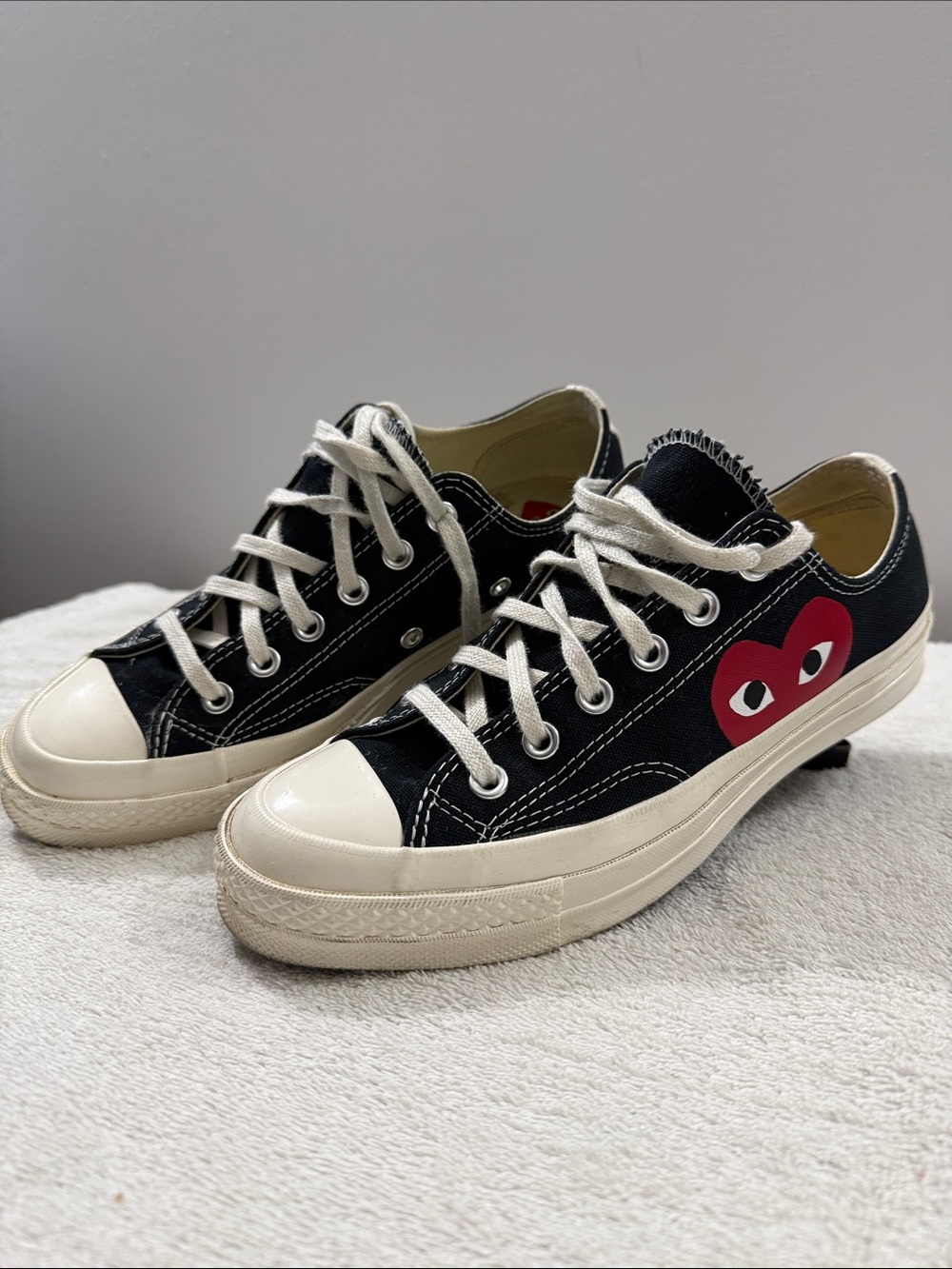 Come des garcon x Chuck Taylor Converse black unisex sneakers runners 5.5/7.5 US